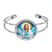 Браслет металлический, цвет серебро, Покров Пресвятой Богородицы C1104034