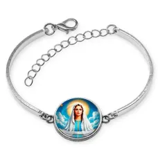 Браслет металлический, цвет серебро, Покров Пресвятой Богородицы C1104046