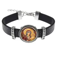 Кожаный браслет, Богородица с Иисусом C1105011