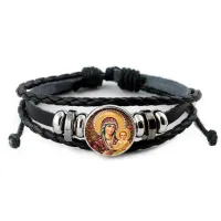 Кожаный браслет, Богородица с Иисусом C1105012