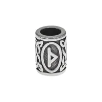 Бусина для волос Viking с руной Турисаз, нерж.сталь, 13х10мм HB007-09