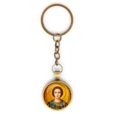 Круглый брелок, цвет бронза, с цепочкой, Пантелеймон C1106018