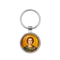 Круглый брелок, цвет серебро, Пантелеймон C1106021