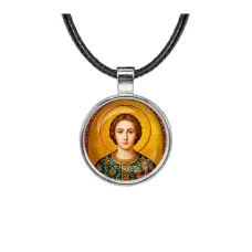 Кулон, цвет серебро, со шнурком, Пантелеймон C1106027