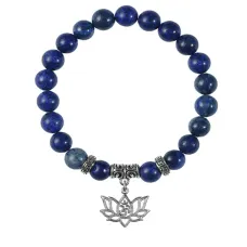 Браслет Лотос и Ом (гармония и развитие), Лазурит BSP-06-30