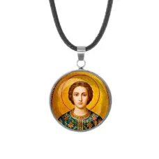 Кулон, нержавеющая сталь, со шнурком, Пантелеймон C1106062