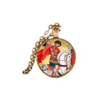 Кулон, цвет бронза, с цепочкой, Георгий Победоносец C1107028