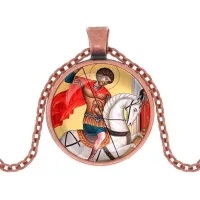 Кулон, цвет медь, с цепочкой, Георгий Победоносец C1107030