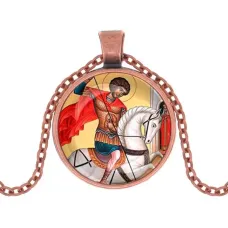 Кулон, цвет медь, с цепочкой, Георгий Победоносец C1107030