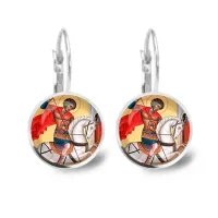 Серьги металлические, Георгий Победоносец C1107038