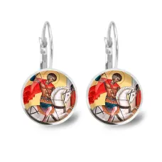 Серьги металлические, Георгий Победоносец C1107038