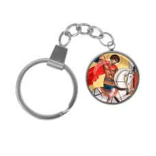 Брелок, нержавеющая сталь, с кольцом для ключей, Георгий победоносец C1107061