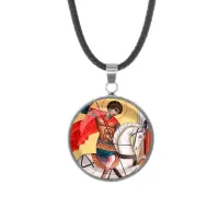 Кулон, нержавеющая сталь, со шнурком, Георгий Победоносец C1107062