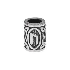 Бусина для волос Viking с руной Уруз, нерж.сталь, 13х10мм HB007-13