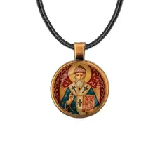 Кулон, цвет бронза, со шнурком, Спиридон Тримифунтский C1108029