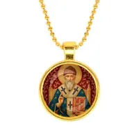 Кулон, цвет золото, с цепочкой, Спиридон Тримифунтский C1108032