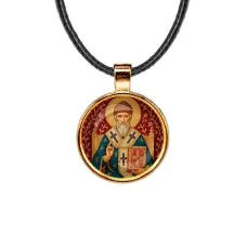 Кулон, цвет золото, со шнурком, Спиридон Тримифунтский C1108033
