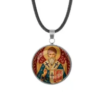 Кулон, нержавеющая сталь, со шнурком, Спиридон Тримифунтский C1108062