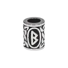 Бусина для волос Viking с руной Беркана, нерж.сталь, 13х10мм HB007-21