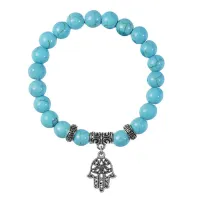 Браслет Хамса (от сглаза и зла), Бирюза BSP-07-0001