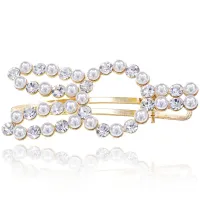 Заколка для волос Заяц с жемчугом, 25х70мм 1D0012-2