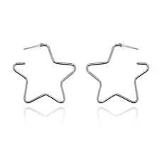 Серьги Звезда, цвет серебряный UD198