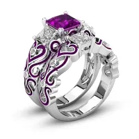 Парные кольца с посеребрением, размер 20 1E0014-2-20