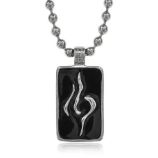 Амулет на Огонь шариковой цепочке, 4х2см UA043