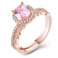 Парные кольца с позолотой, размер 17 1E0043-1-17