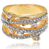 Кольцо с позолотой, размер 19 1E0054-1-19