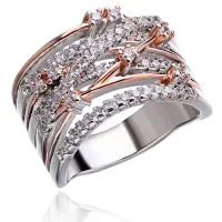 Кольцо с посеребрением, размер 18 1E0057-1-18