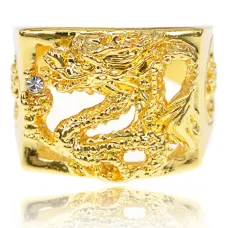 Кольцо Дракон с позолотой, размер 20 1E0064-1-20