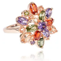 Кольцо Астра с позолотой, размер 17 1E0084-18