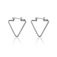 Серьги Треугольник, цвет серебряный UD202