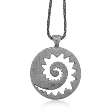 Амулет Спираль на цепочке, d.3см UA047