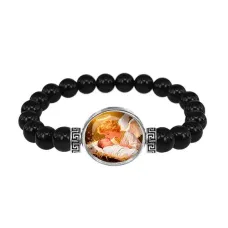 Браслет из чёрного агата, Младенец Иисус и ангел C1110056