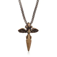 Амулет на цепочке, 3,5х2см, цвет бронзовый UA049