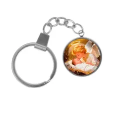 Брелок, нержавеющая сталь, с кольцом для ключей, Младенец Иисус и ангел C1110061