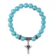 Браслет Кадуцей (здоровье, бизнес, гармония), Бирюза BSP-07-33