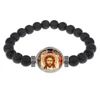 Браслет из лавы, Спас нерукотворный C1111003