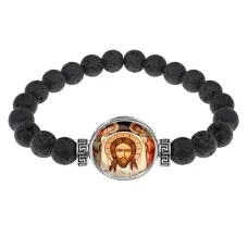 Браслет из лавы, Спас нерукотворный C1111003