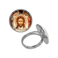 Кольцо металлическое, цвет серебро, Спас нерукотворный C1111015