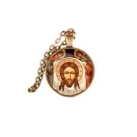 Кулон, цвет бронза, с цепочкой, Спас нерукотворный C1111028