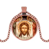 Кулон, цвет медь, с цепочкой, Спас нерукотворный C1111030