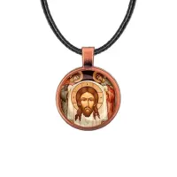 Кулон, цвет медь, со шнурком, Спас нерукотворный C1111031