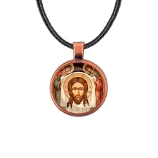 Кулон, цвет медь, со шнурком, Спас нерукотворный C1111031