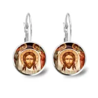 Серьги металлические, Спас нерукотворный C1111038