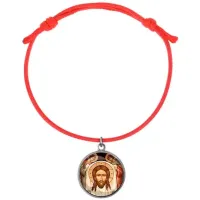 Браслет из красного шнура, Спас нерукотворный C1111052