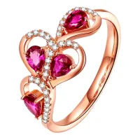 Кольцо Сердце, безразмерное 1E0154