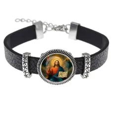 Кожаный браслет, Альфа и омега C1112011